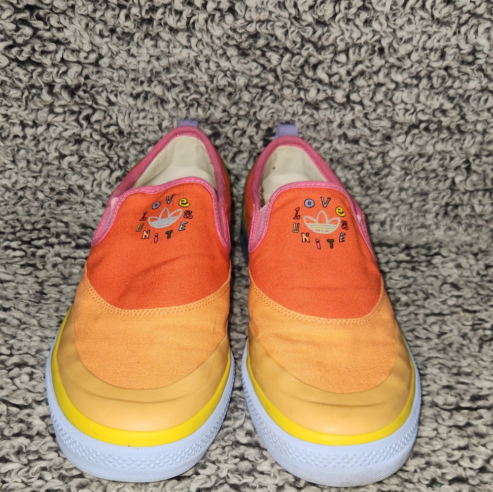 Adidas Originals Nizza Slip-On Pride Rainbow GW2421 - Men's Size 10 - Picture 3 of 9
